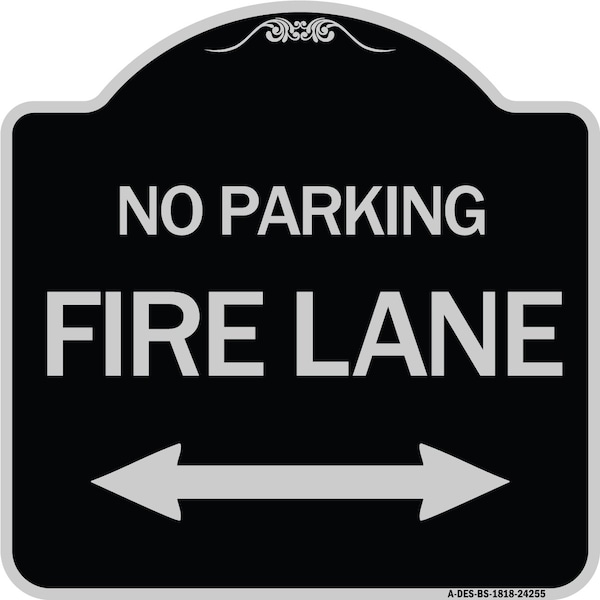 Signmission Colorado Fire Lane W/ Bidirectional Arrow Heavy-Gauge Aluminum Sign, 18" x 18", BS-1818-24255 A-DES-BS-1818-24255 - main